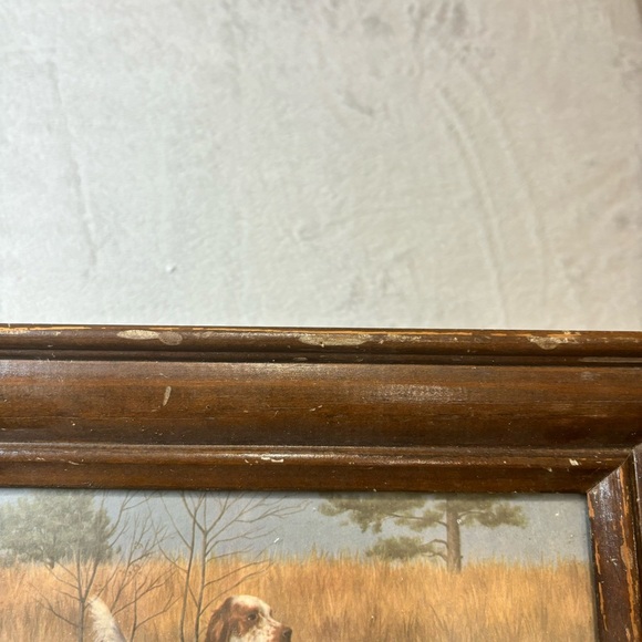 Hunting dog Print Wall Art Robert Christie  Wood Framed Setter Pointer 8 X 10 In - Picture 3 of 5